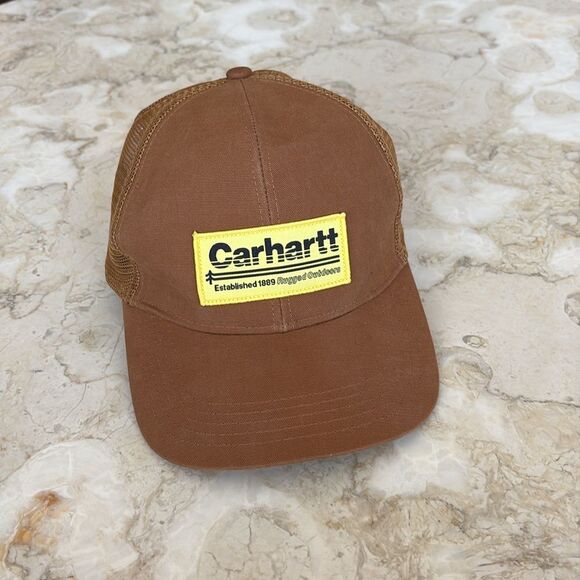 Carhartt Unisex Twill Mesh Logo Trucker Baseball Cap - Picture 3 of 6